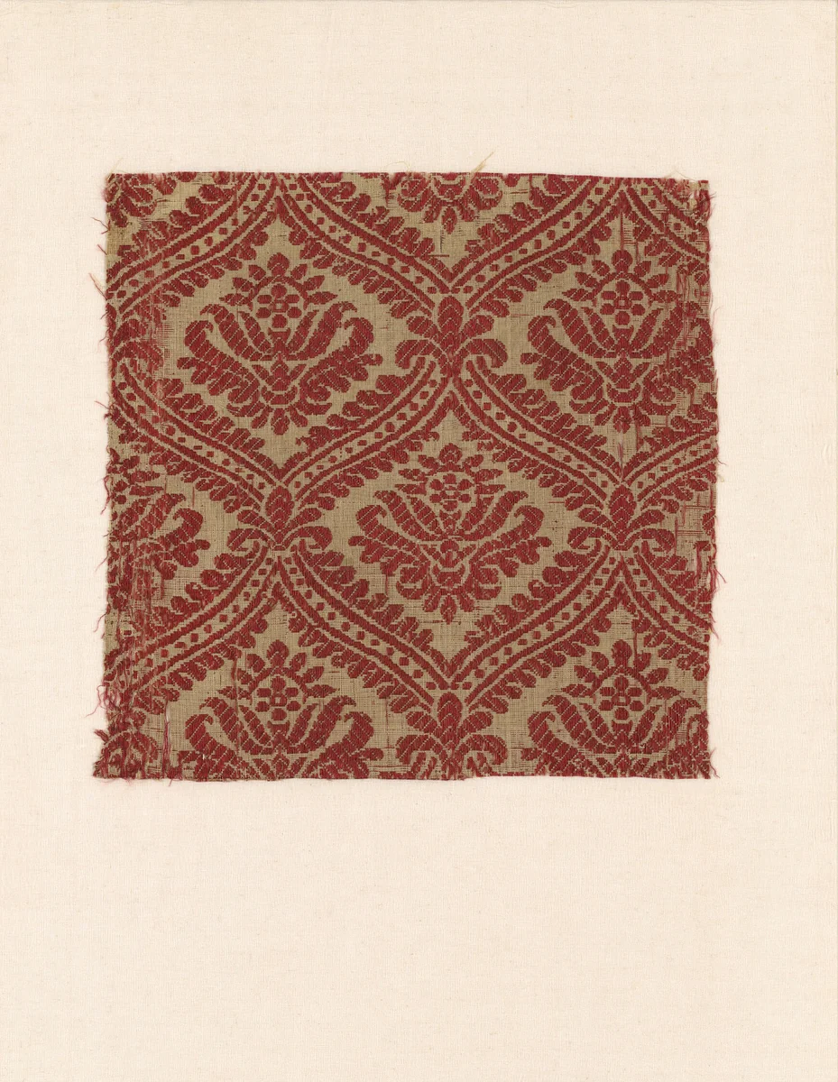 Fragment by Italy, textile, 1625-1675