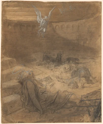 Christian Martyrs by Gustave Doré, drawing, 1869-1871