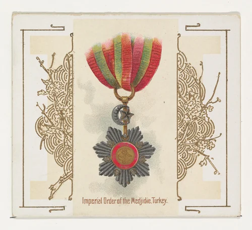 Imperial Order of the Medjidie, Turkey, from the World's Decorations series (N44) for Allen & Ginter Cigarettes by Allen & Ginter, print, 1890