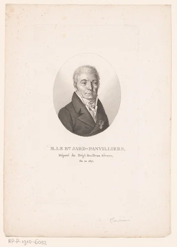 Portret van Charles Marcellin Jard-Panvillier by Ambroise Tardieu, print, 1820-1821