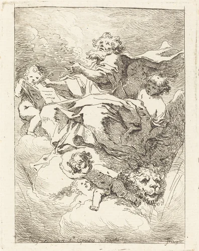 Saint Mark by Jean Honoré Fragonard, print, 1761-1764