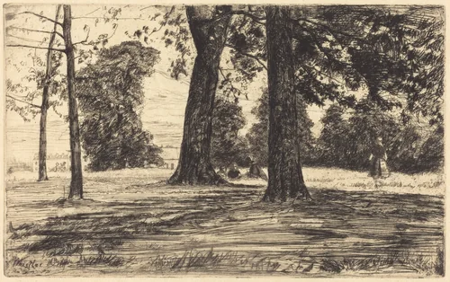 Greenwich Park by James McNeill Whistler, print, 1859