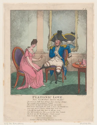 Platonic Love by Thomas Rowlandson, print, 1807