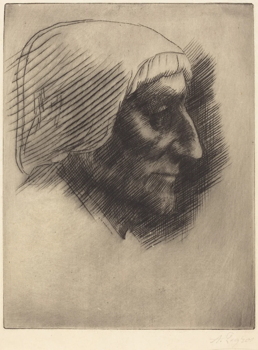 Antique Dealer B... by Alphonse Legros, print, 1837-1911