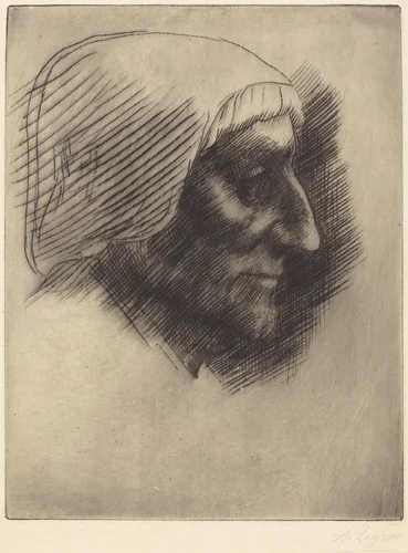 Antique Dealer B... by Alphonse Legros, print, 1837-1911