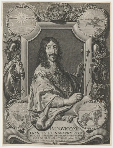 Louis XIII by Jeremias Falck, print, 1643