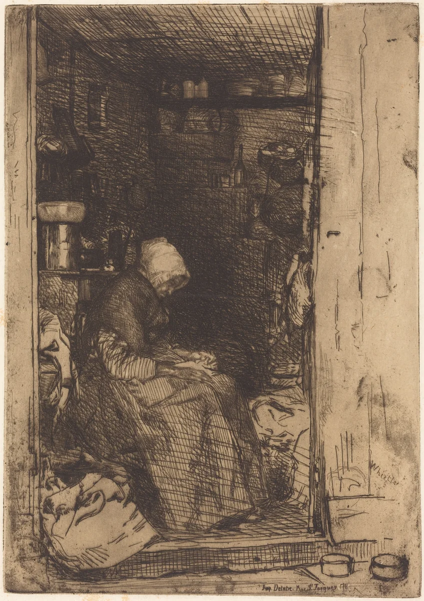 La Vieille aux Loques by James McNeill Whistler, print, 1858