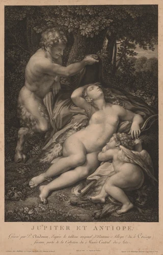 Jupiter and Antiope by Pierre Audouin, print, 1788-1822