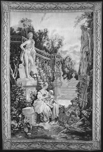 The Gardener from a set of the Italian Village Scenes by François Boucher, textile, 1734-1762