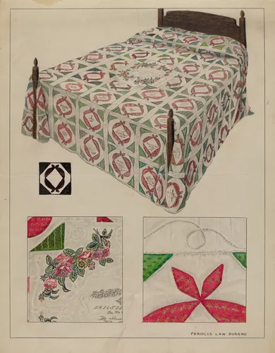 Quilt by Francis Law Durand, index of american design, 1935-1942