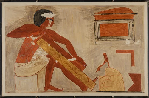 Carpenter with Tools, Tomb of Rekhmire by Nina de Garis Davies, artwork, -1504