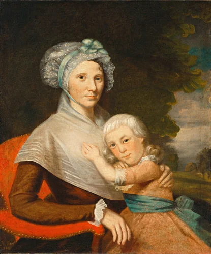 Martha Tennent Rogers (Mrs. David Rogers) and Her Son, probably Samuel Henry Rogers by Ralph Earl, painting, 1788