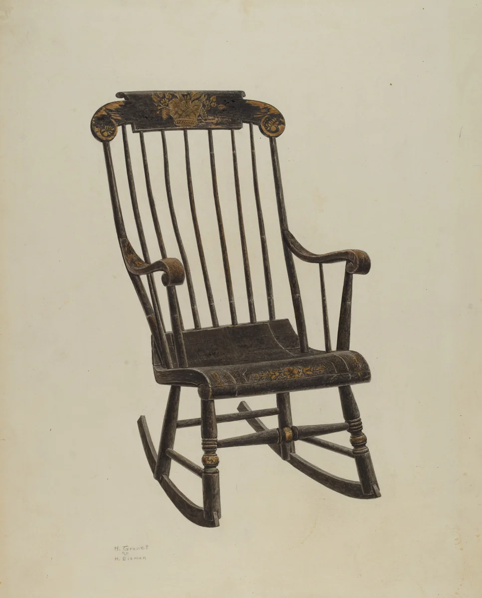 Rocking Chair by Harry Eisman, index of american design, 1940