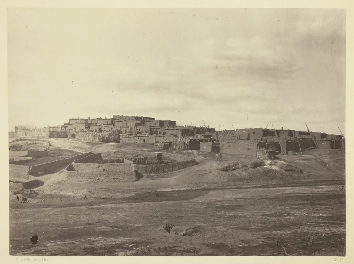 Indian Pueblo, Zuni, N.M. View from the South by Timothy O'Sullivan, photograph, 1873