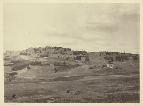 Indian Pueblo, Zuni, N.M. View from the South by Timothy O'Sullivan, photograph, 1873