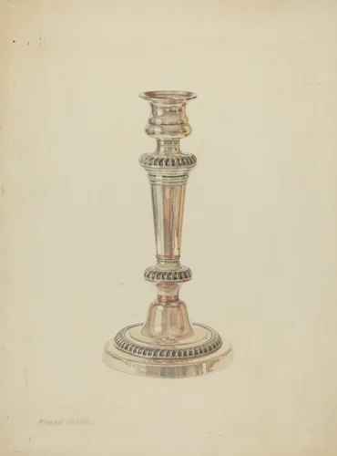 Silver Candlestick by Frank M. Keane, index of american design, 1935-1942