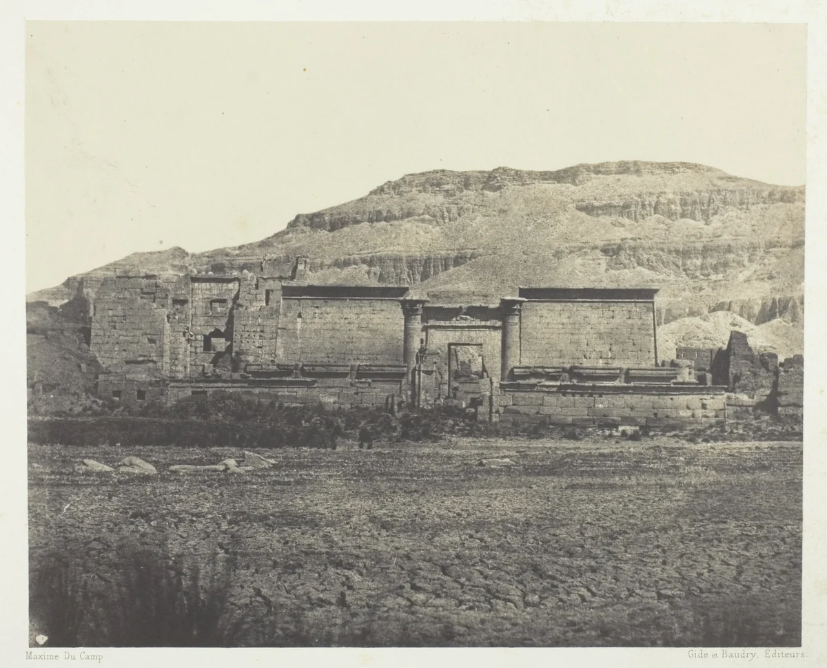 Médinet-Habou,Vue Générale des Rines, Thèbes, plate 45 from the album "Egypte, Nubie, Palestine et Syrie" (1852) by Maxime Du Camp, photograph, 1849-1851