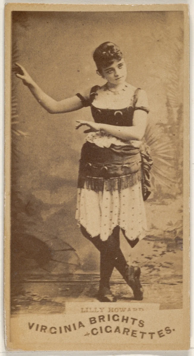 Lilly Howard, from the Actors and Actresses series (N45, Type 1) for Virginia Brights Cigarettes by Allen & Ginter, photograph, 1885-1891