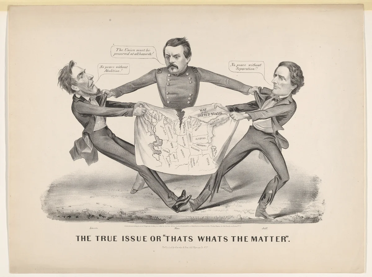The True Issue or "Thats Whats the Matter" by Currier & Ives, print, 1864