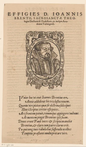 Portret van Johannes Brenz by Unknown, print, 1590