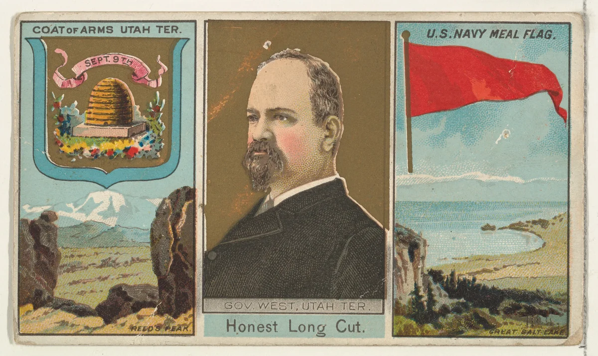 Governor West, Utah Territory, from "Governors, Arms, Etc." series (N133-1), issued by Duke Sons & Co. by W. Duke, Sons & Co., print, 1885-1892