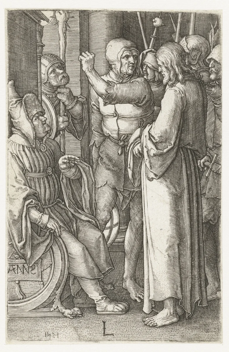 Christus voor Annas by Unknown, print, 1521
