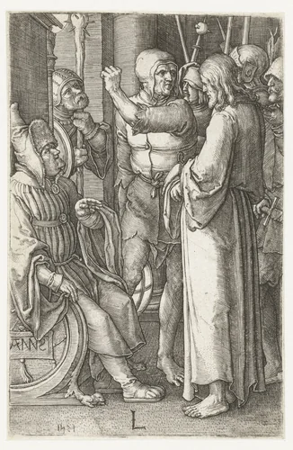 Christus voor Annas by Unknown, print, 1521