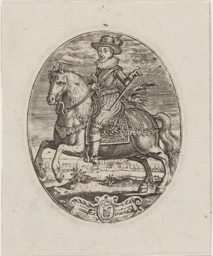 Charles I, King of England, On Horseback by Simon van de Passe, print, 1595-1647