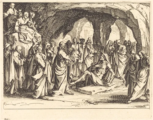 Raising of Lazarus by Jacques Callot, print, 1635
