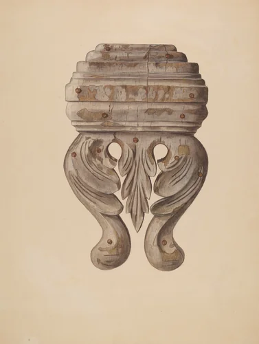 Wood Carving - Horizontal by Clayton Clements, index of american design, 1939