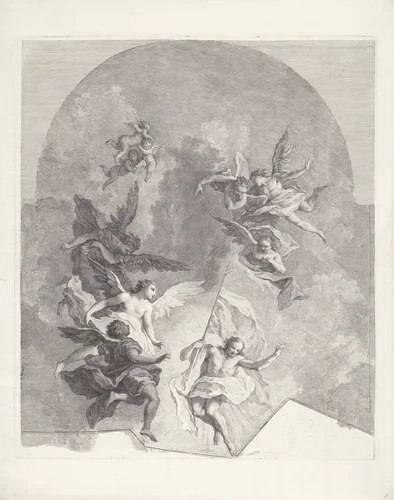 Hemelvaart van Christus by Francesco Bartolozzi, print, 1738-1815