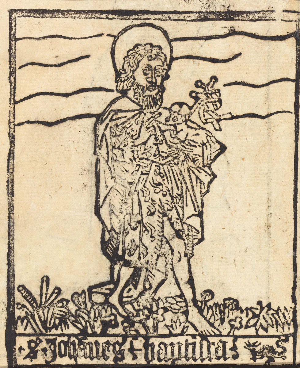 Saint John the Baptist [recto] by German 15th Century, print, 1460-1480