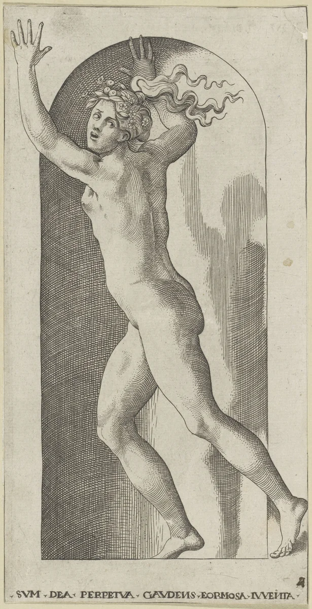 Hebe by Jacob Binck, print, 1510-1569