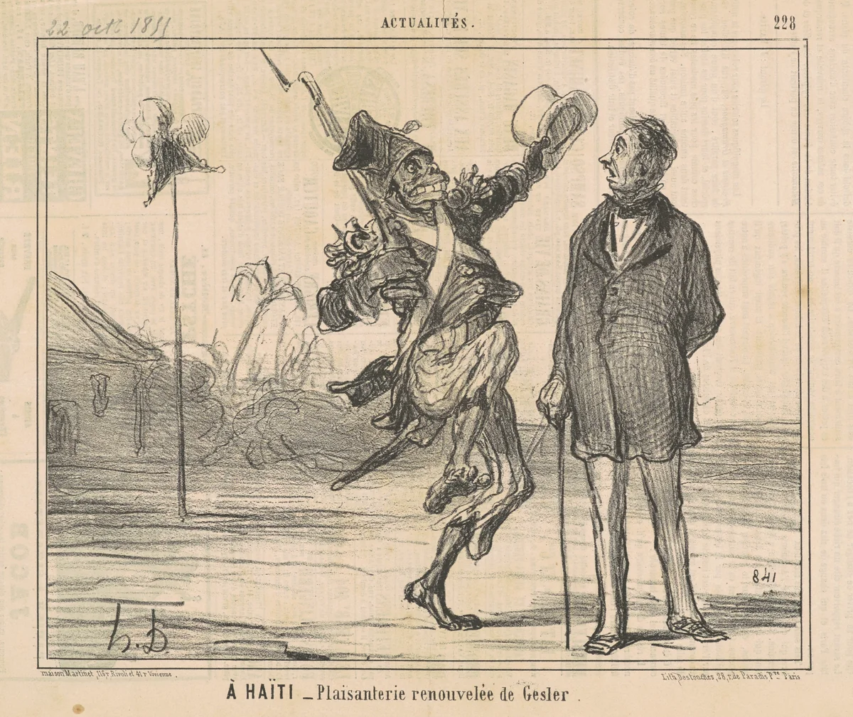 A Haiti by Honoré Daumier, print, 1855
