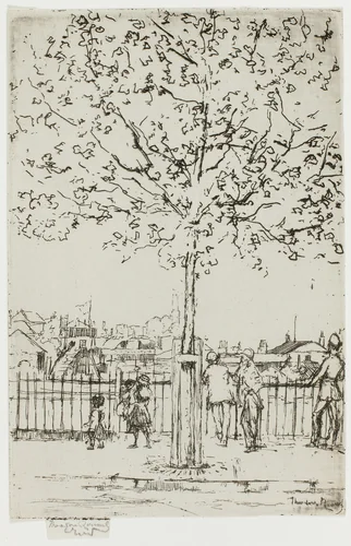 Chelsea Embankment, June, 5 p.m., 1889 by Theodore Roussel, print, 1889