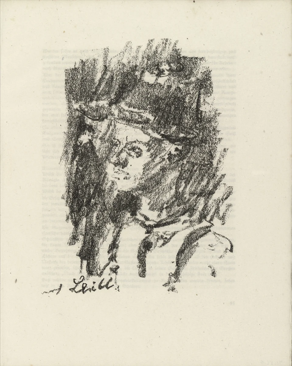 Two Peasants after William Leibl (Zwei Bauern nach Wilhelm Leibl) (plate facing page 44) from Gesammelte Schriften (Collected Writings) by Lovis Corinth, illustrated book, 1920