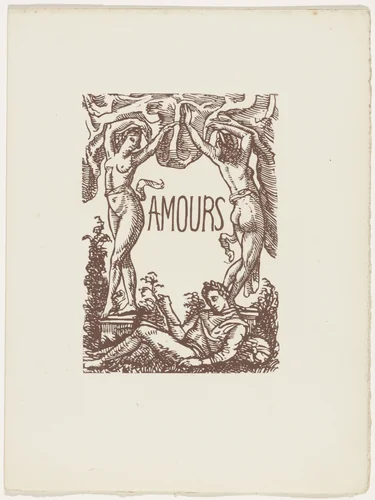 Chapter title (folio 9) from Les Amours (The Loves) by Émile Bernard, illustrated book, 1915