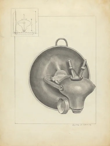 Lamp by Irving D. Genin, index of american design, 1935-1942