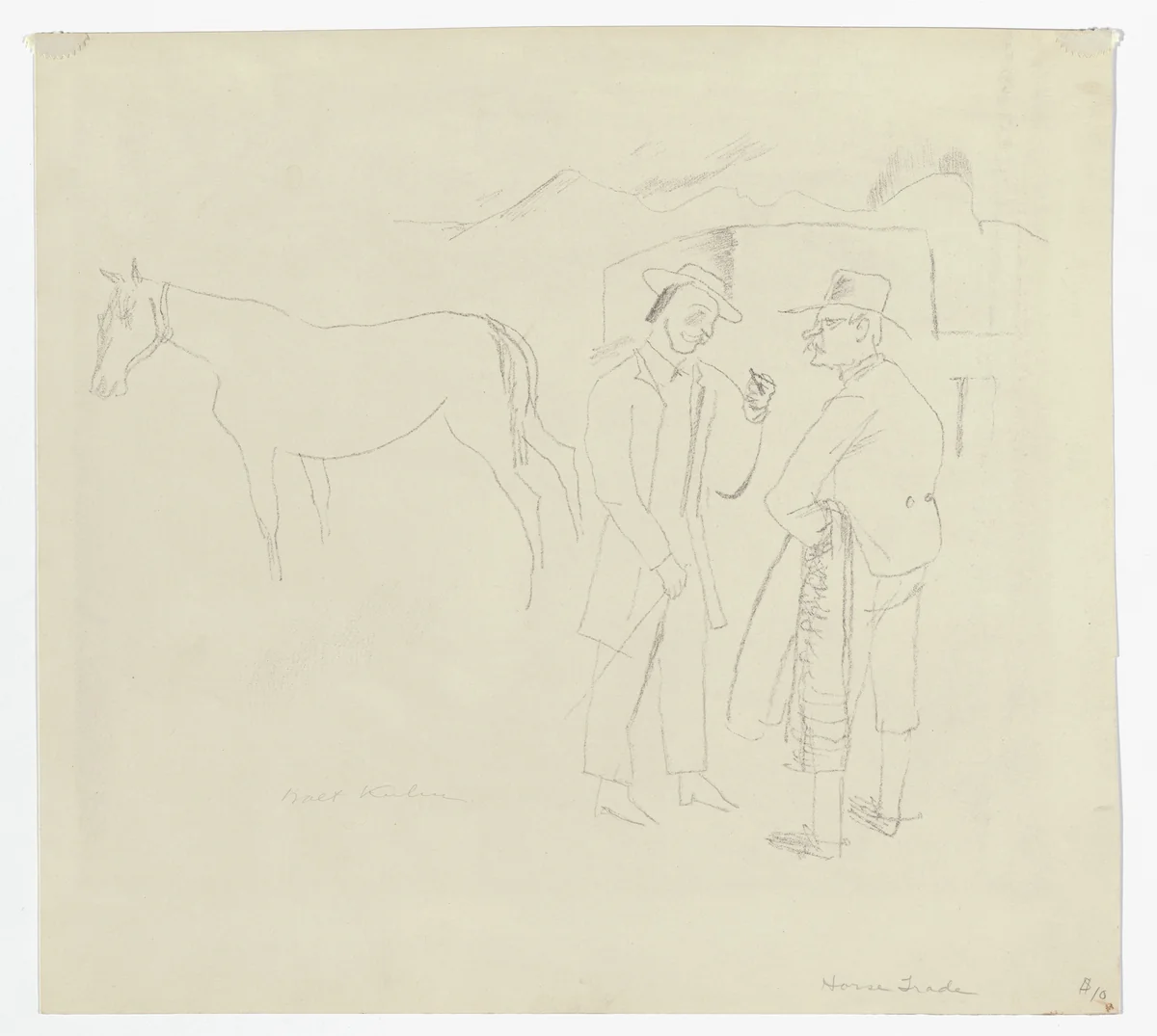 The Horse Trade by Walt Kuhn, print, 1921