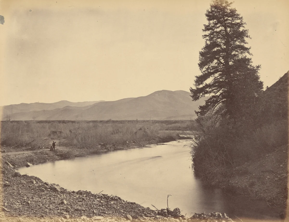 Plate 43. Weber Valley, from Willhelmina Pass by Andrew Joseph Russell, photograph, 1869