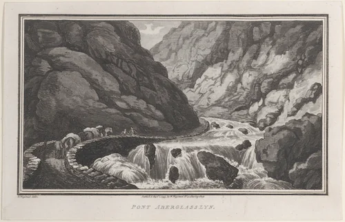 Pont Aberglasslyn, from "Remarks on a Tour to North and South Wales, in the year 1797" by John Hill, print, 1799