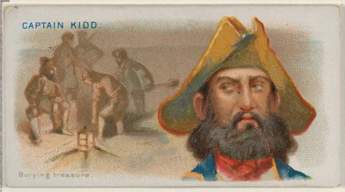 Captain Kidd, Burying Treasure, from the Pirates of the Spanish Main series (N19) for Allen & Ginter Cigarettes by Allen & Ginter, print, 1886-1891