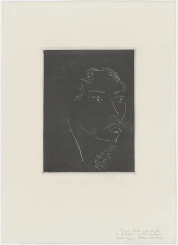 Emma's Face Turned to the Left I (Visage d'Emma tourné à gauche I) by Henri Matisse, print, 1915
