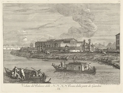 View of the Villa Pisani by Giovanni Francesco Costa, print, 1730-1772