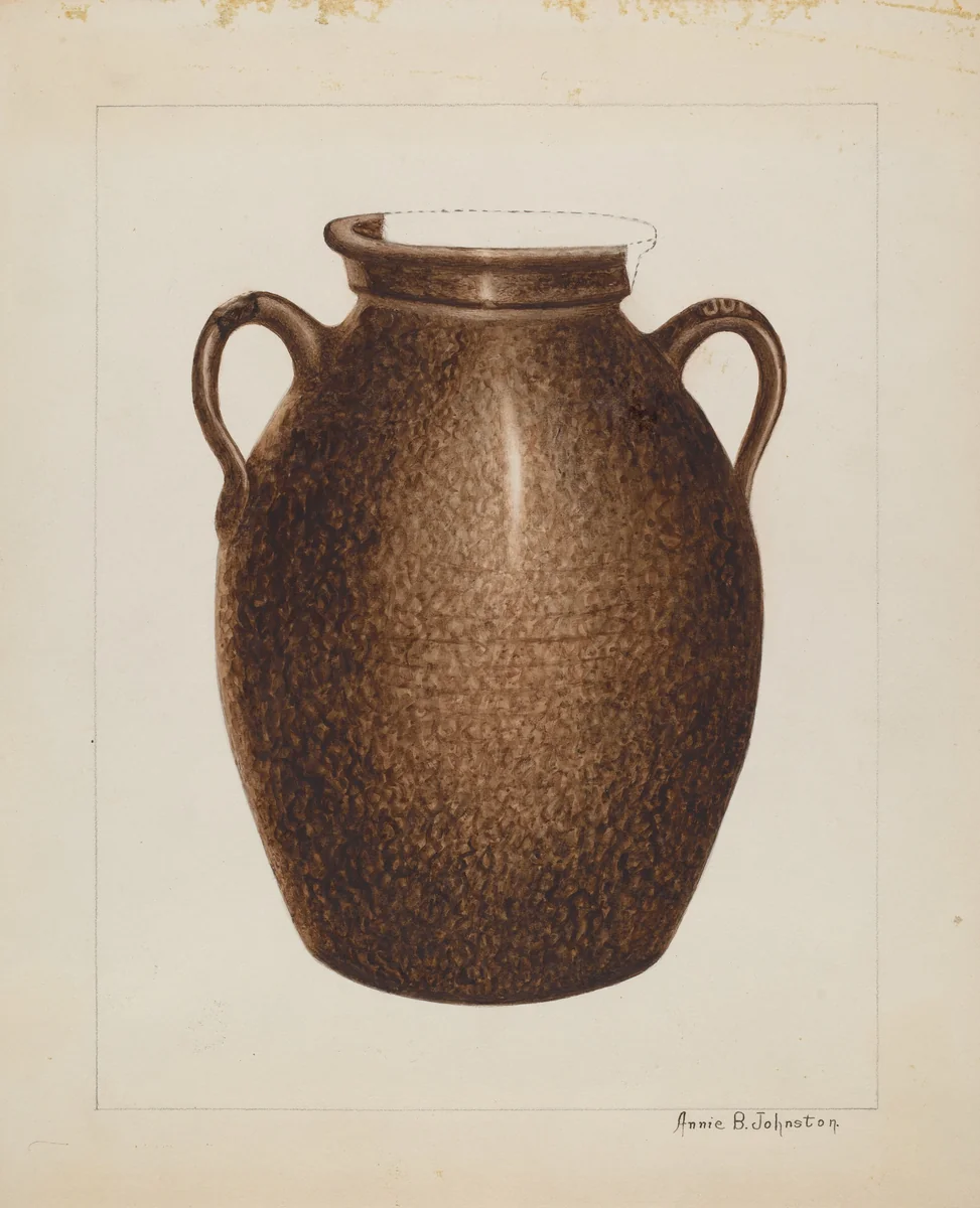Stoneware Jar by Annie B. Johnston, index of american design, 1938