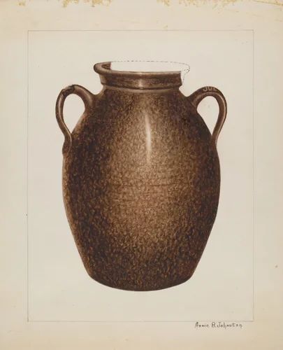 Stoneware Jar by Annie B. Johnston, index of american design, 1938