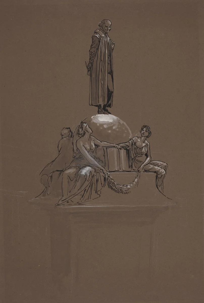 Design for a Shakespeare Memorial by Walter Crane, drawing, 1845-1915