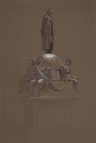 Design for a Shakespeare Memorial by Walter Crane, drawing, 1845-1915