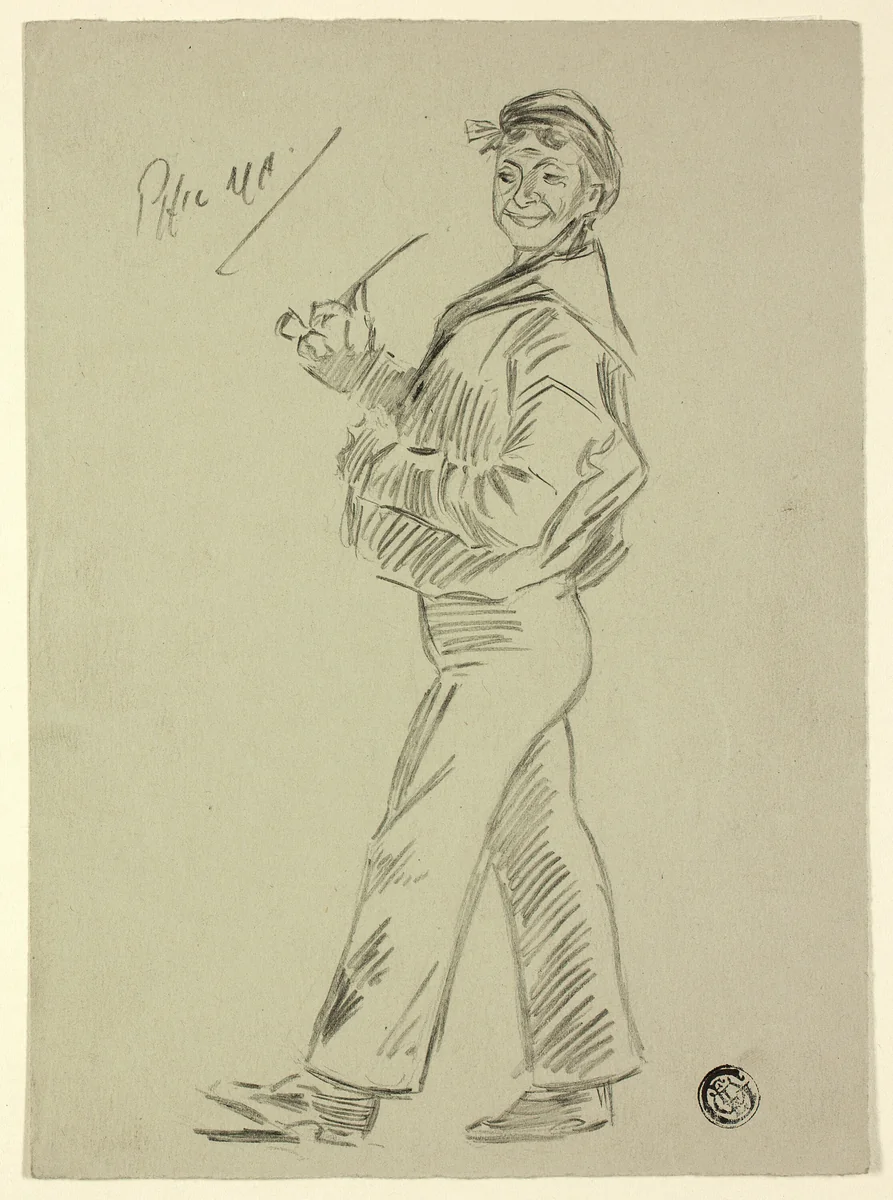 British Seaman on Shoreleave by Philipp William May, drawing, 1884-1903