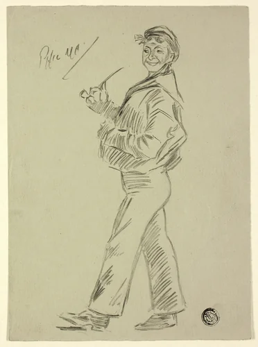 British Seaman on Shoreleave by Philipp William May, drawing, 1884-1903